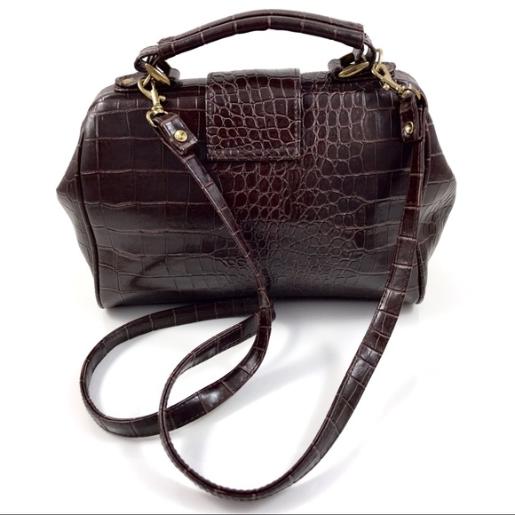 ❌SOLD❌ crocodile faux leather doctor satchel - Picture 2 of 8